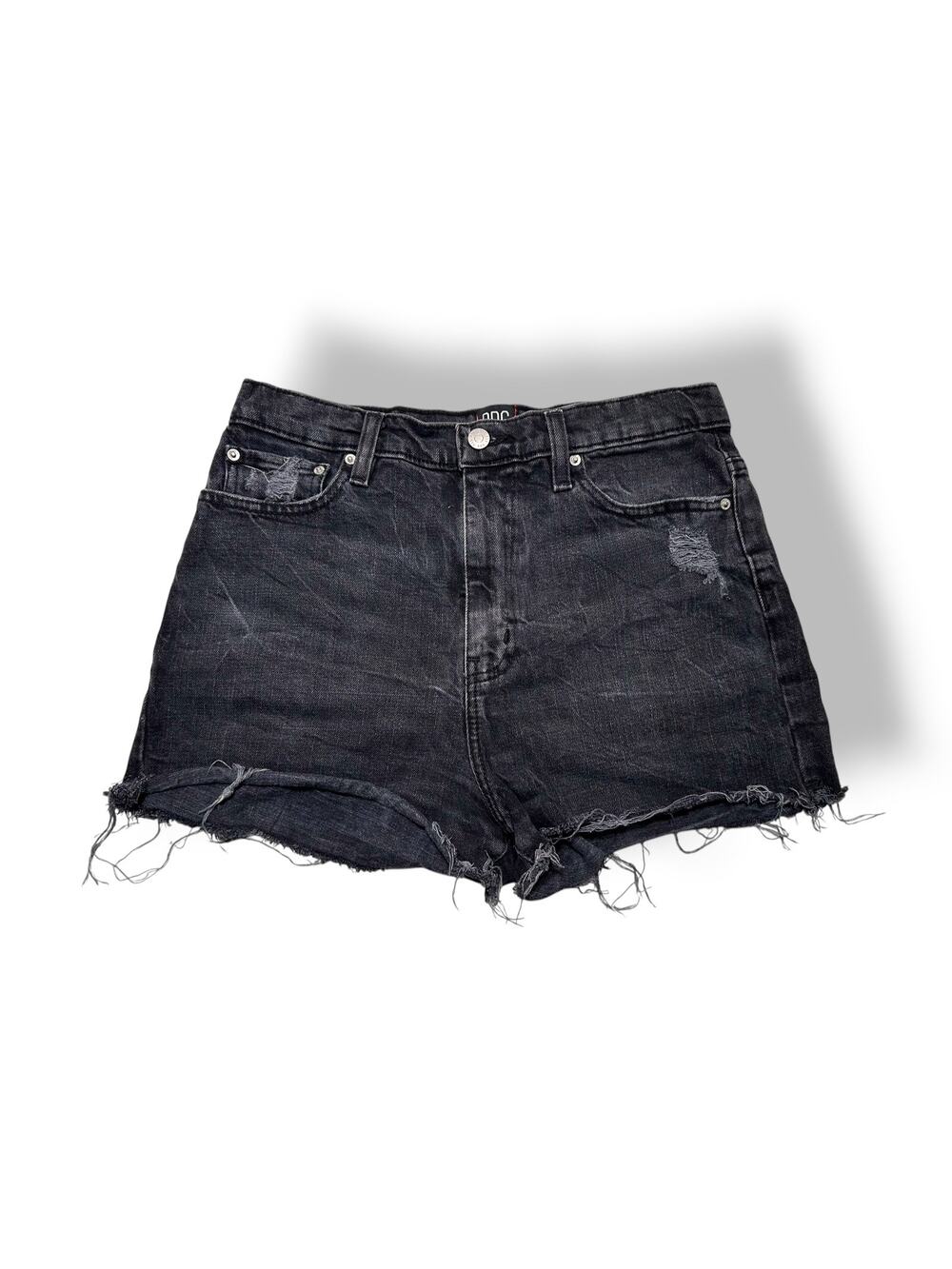 BDG Urban Outfitters High Rise Girlfriend CUtoff Shorts SIze 29 Washed Black